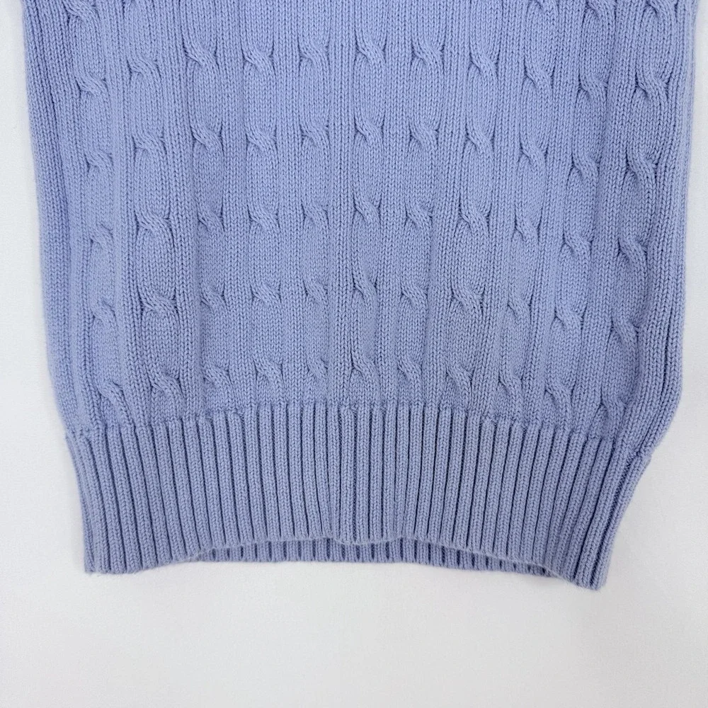 RALPH LAUREN POLO BOYS LIGHT BLUE CABLE KNIT SWEATER VEST SIZE 7